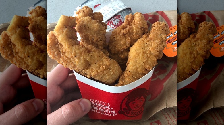Wendy's chicken tenders in a box