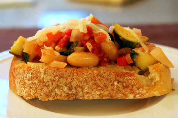 White Bean and Vegetable Bruschetta