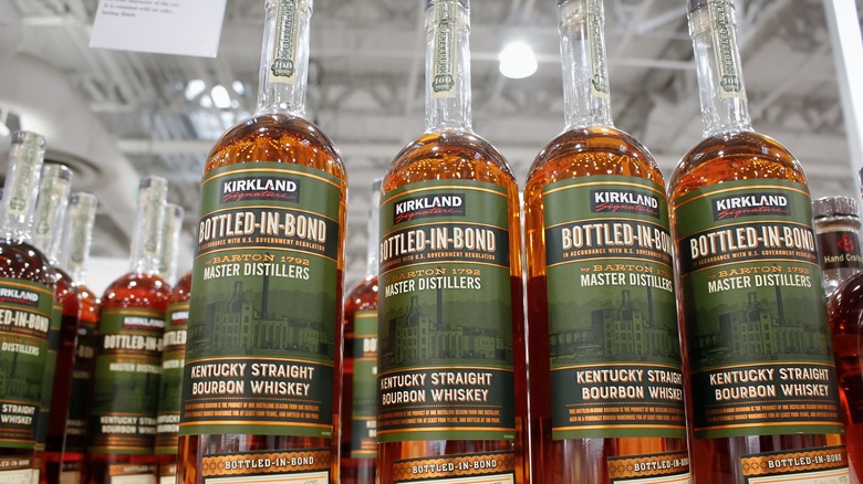 bottles of Kirkland Signature bourbon