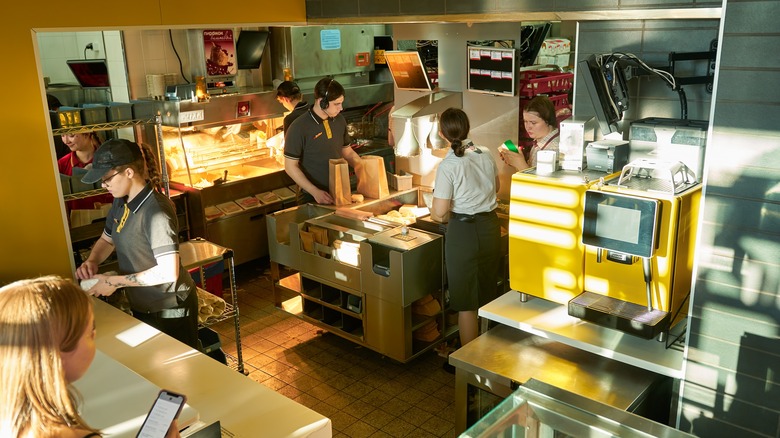 McDonald's employees at work