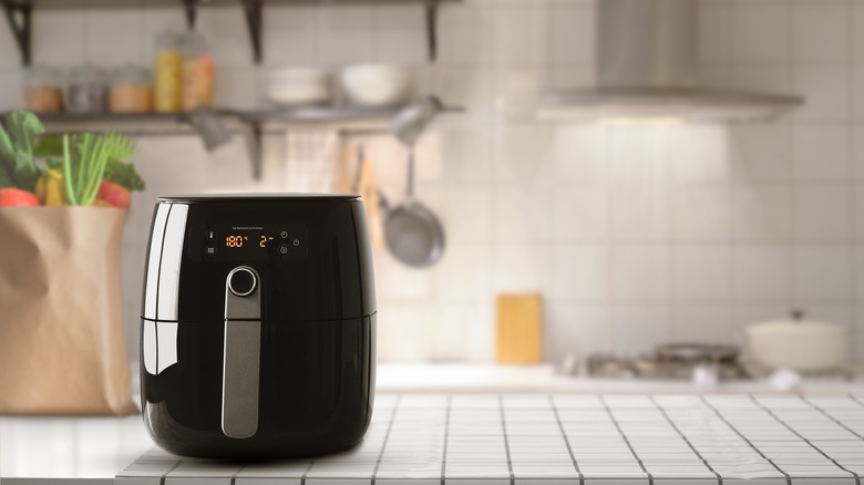 Air fryer sitting on a kitchen counter