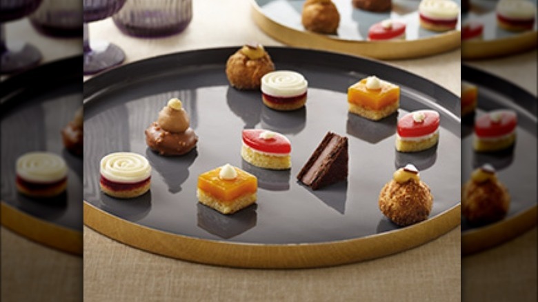 platter with petit fours