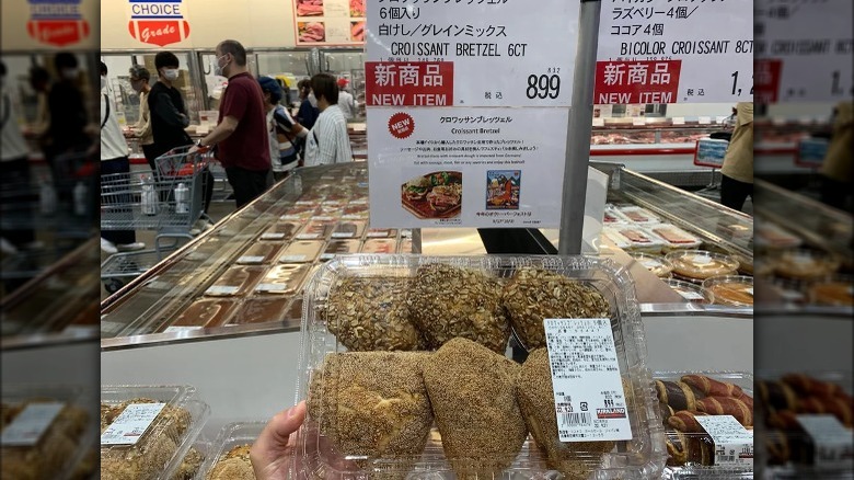 holding bretzels at costco