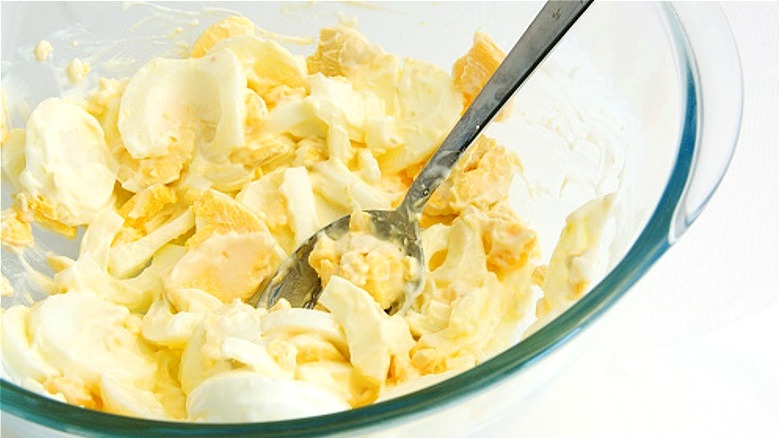 egg salad in a bowl