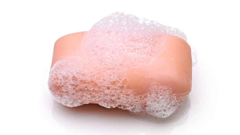 bar of soap with bubbles