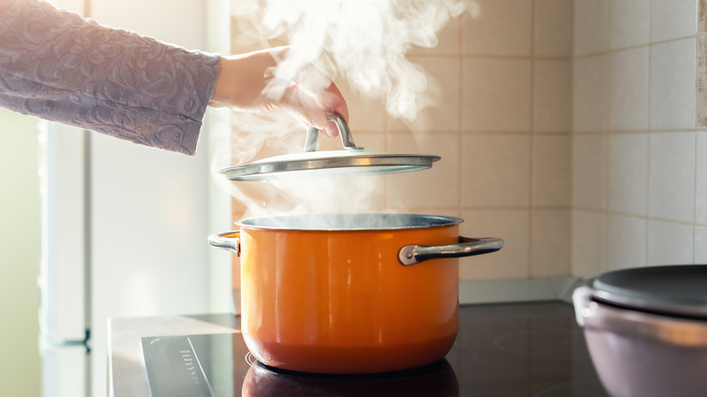 pot of boiling water