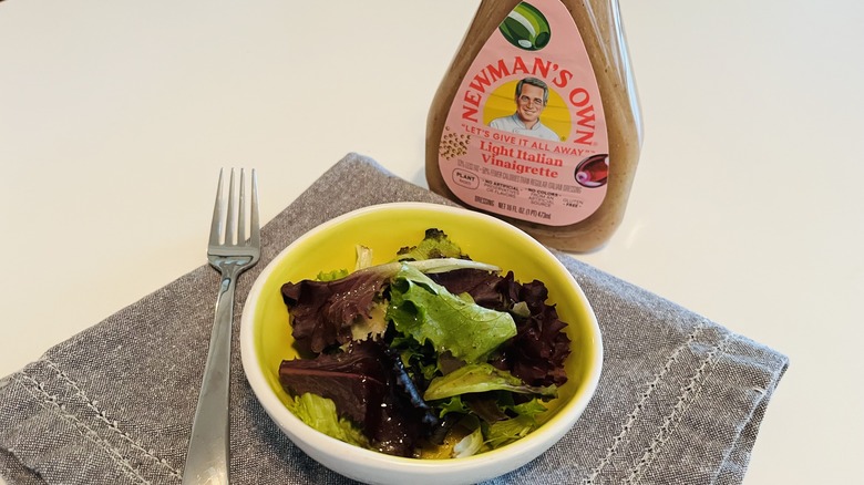 Newman's Own light Italian vinaigrette and salad