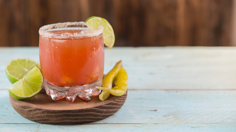 Tomato margarita with lime