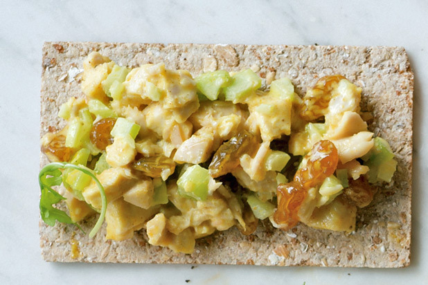 Curried Chicken Salad on Crispbread