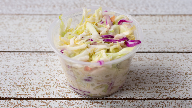 coleslaw in a cup