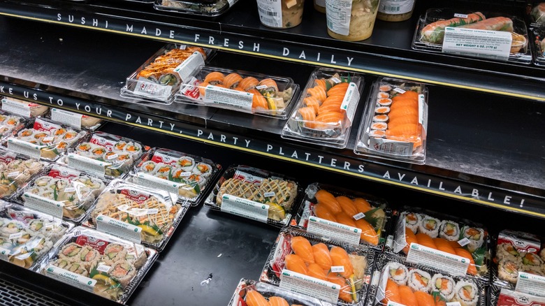 packaged sushi at Whole Foods