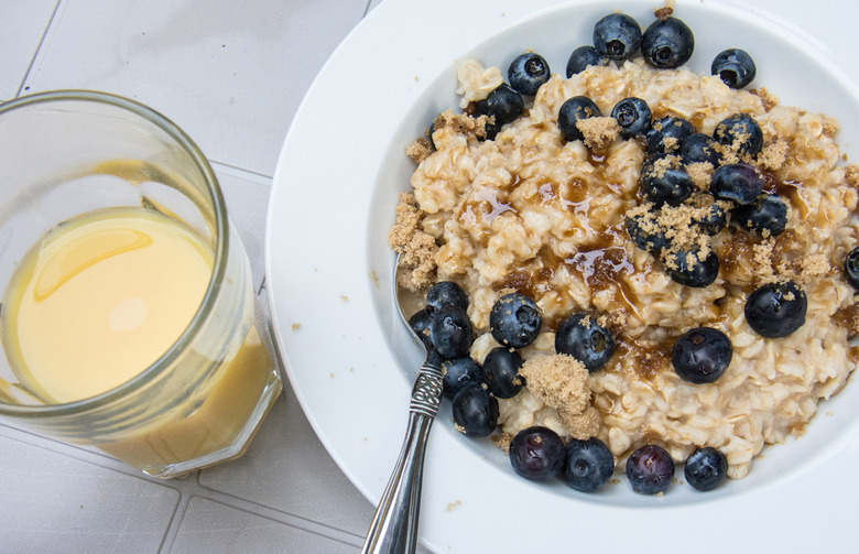 Rhubarb Blueberry Baked Oatmeal