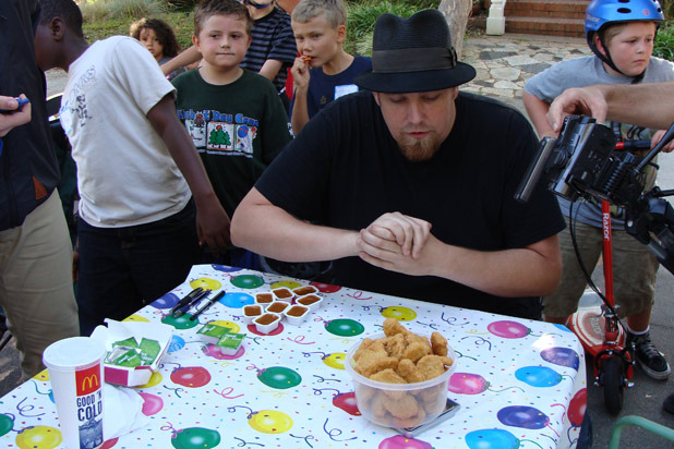 7) Most Chicken Nuggets Eaten in Three Minutes