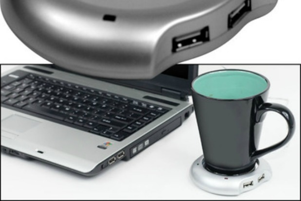 USB Cup Warmer with Four-Port Hub, $11.99