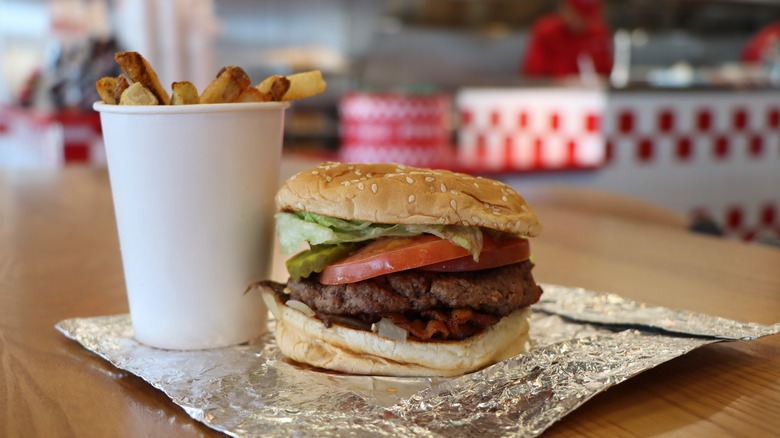 Five Guys burger and fries 