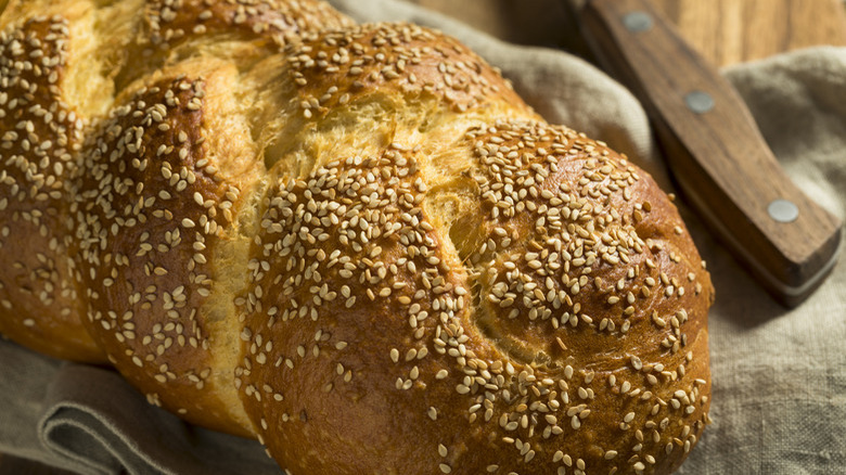 Loaf of challah bread