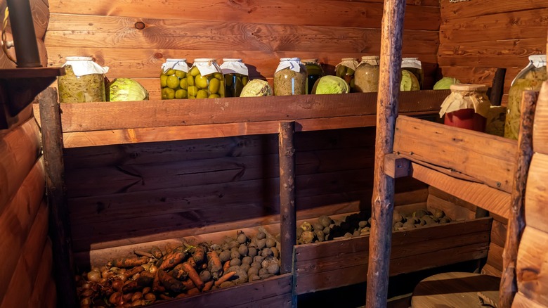 Cellar pantry storage sweet potatoes