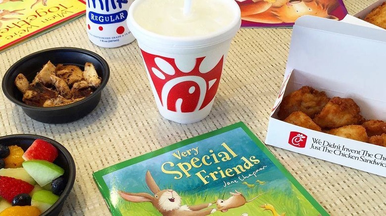 Kid's nugget meal on table