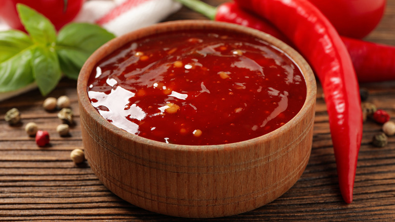 chili sauce in bowl