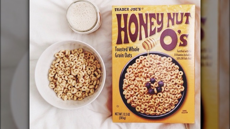 Trader Joe's Honey Nut O's cereal box