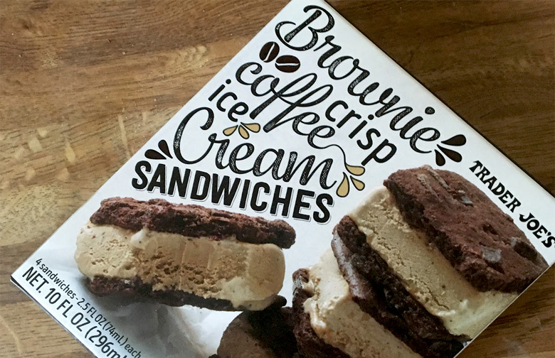 Brownie Crisp Coffee Ice Cream Sandwiches