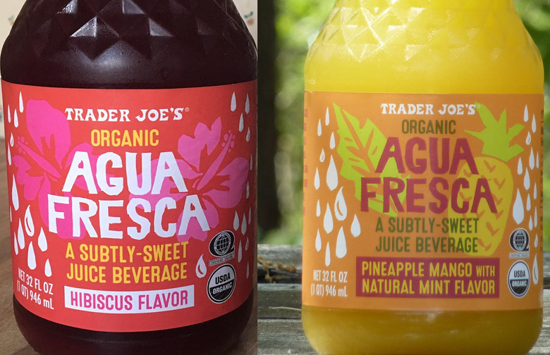 Organic Agua Fresca: Pineapple Mango With Natural Mint Flavor, Hibisicus 