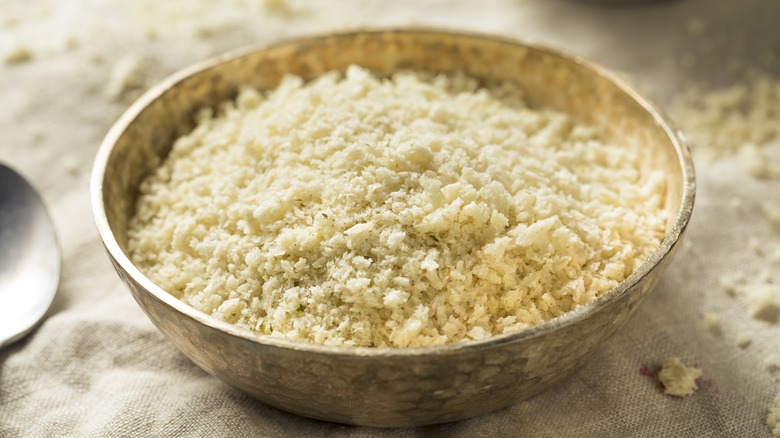 Bowl of panko breadcrumbs