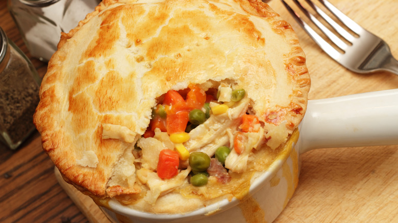 Homemade chicken pot pie