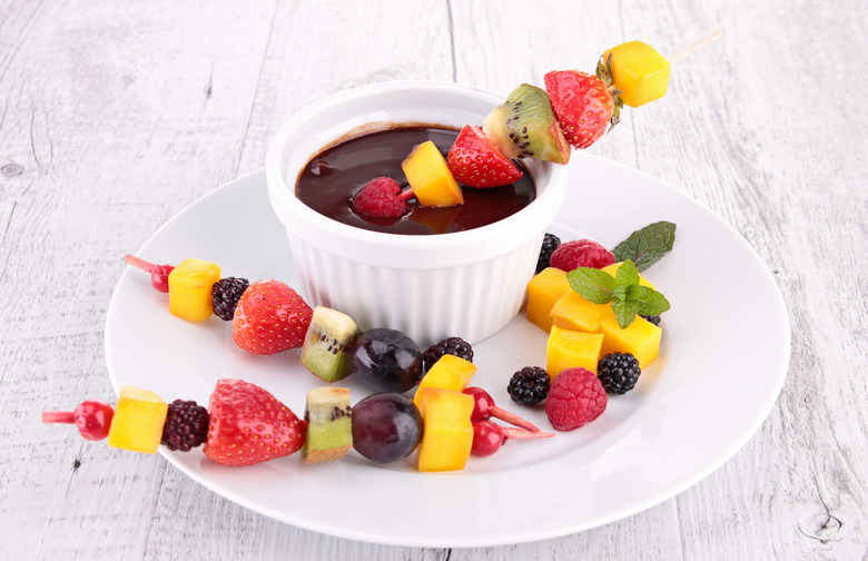 Grilled Fruit Kabobs With Chocolate