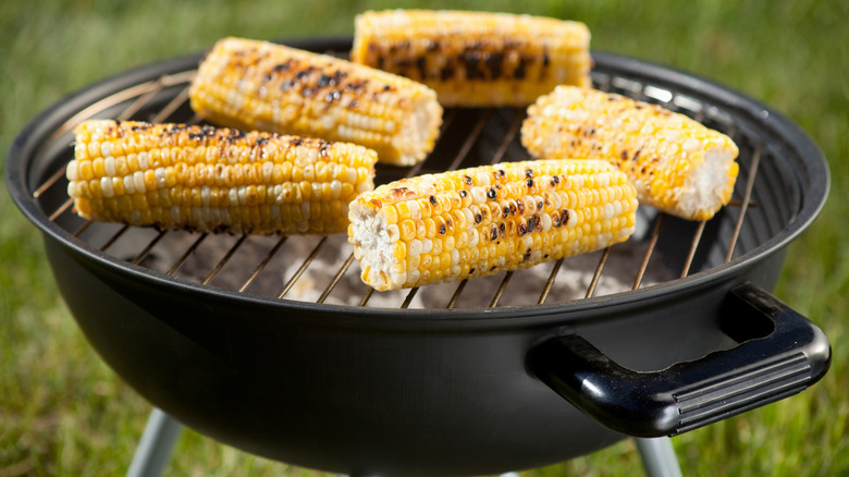 corn on a grill