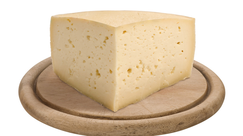 Asiago cheese wheel