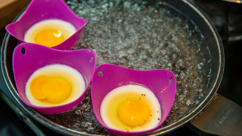 Eggs in a sauté pan