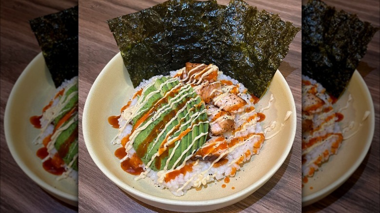 Salmon Avocado Rice Bowl