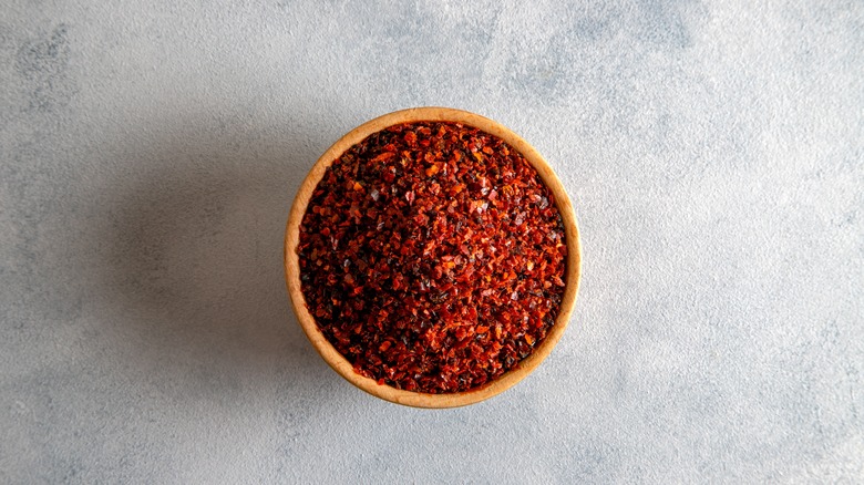 bowl of red pepper flakes