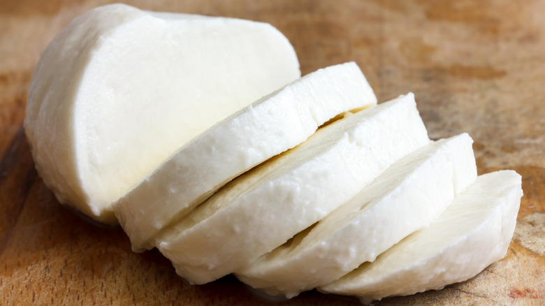 ball of sliced mozzarella