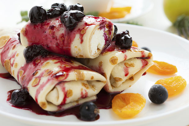 Chocolate Blueberry Crepes Recipe