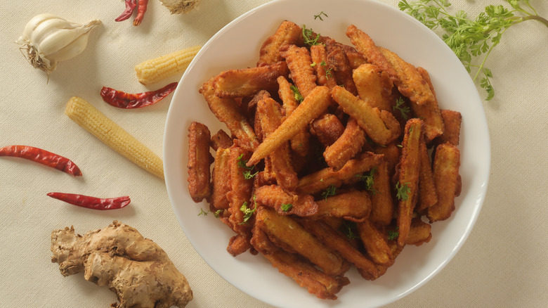 deep fried baby corn