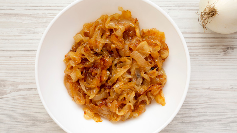 Caramelized onions in bowl