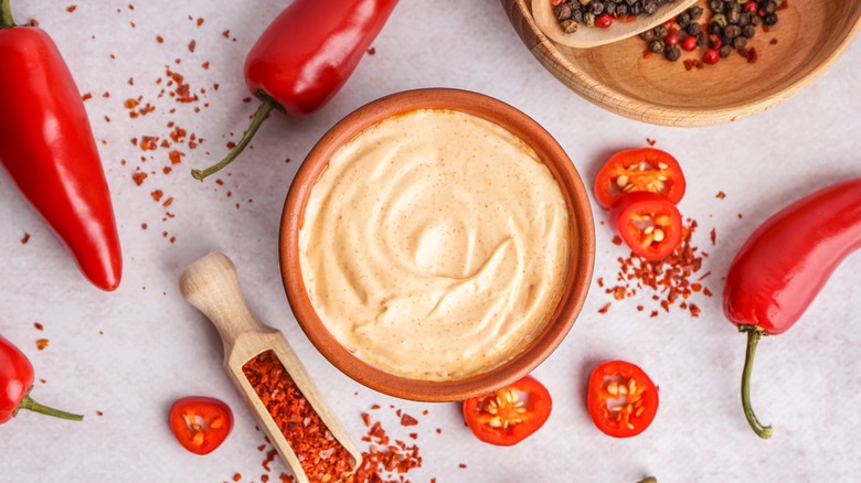 Chipotle mayo in bowl