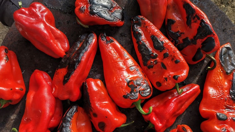 Roasted red peppers