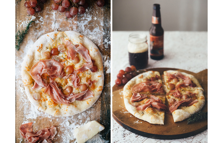 Grape and Ricotta Pita Pizza