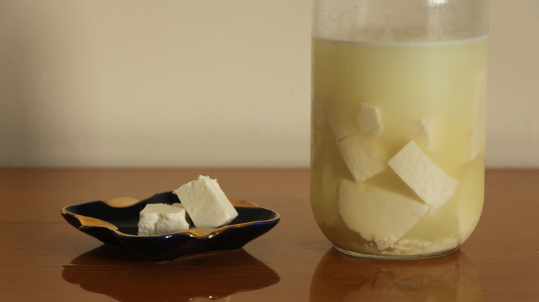 feta cheese with feta brine