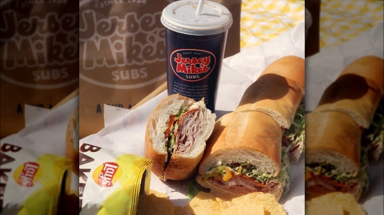 Jersey Mike's Subs chips drink