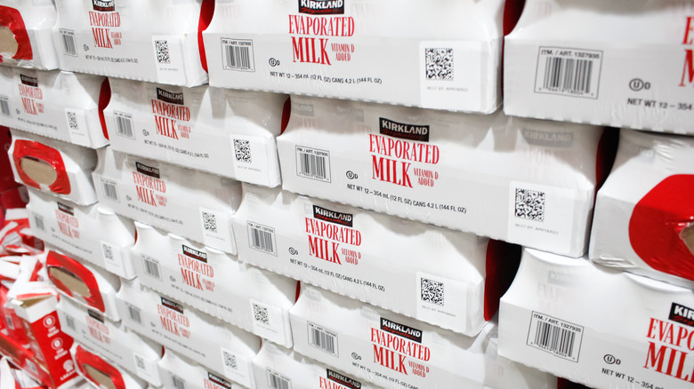 Kirkland Signature Evaporated Milk packages