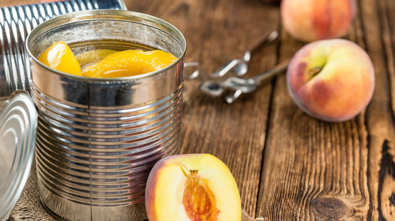 fresh and canned peaches