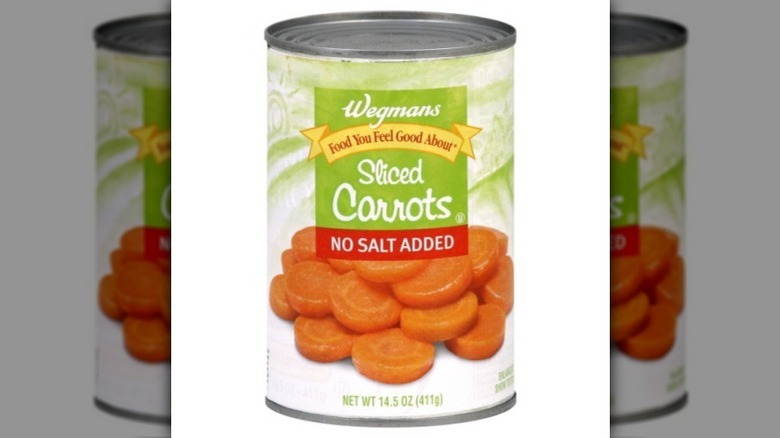 wegmans sliced carrots in a can