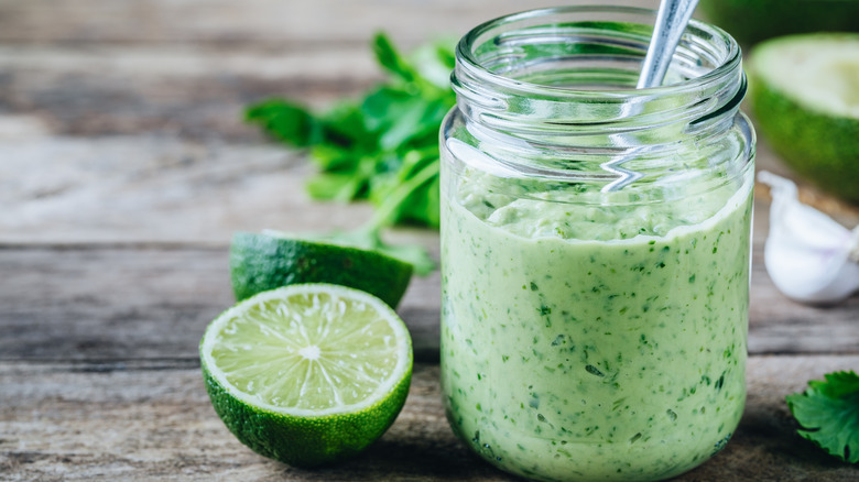 Lime-infused salad dressing