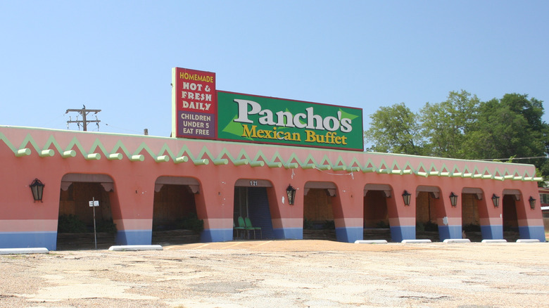 empty Pancho's Mexican Buffet restaurant