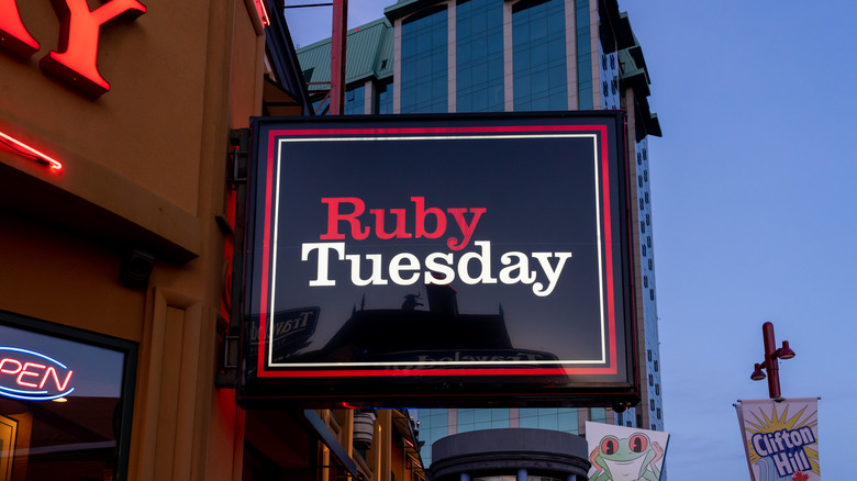 Ruby Tuesday sign