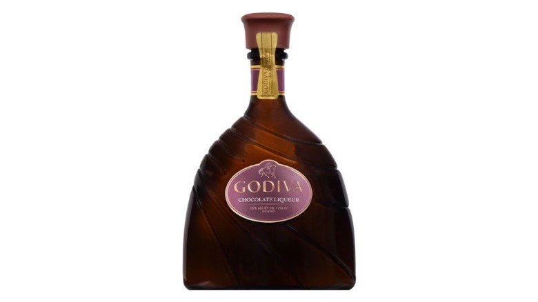 Bottle of Godiva chocolate liqueur